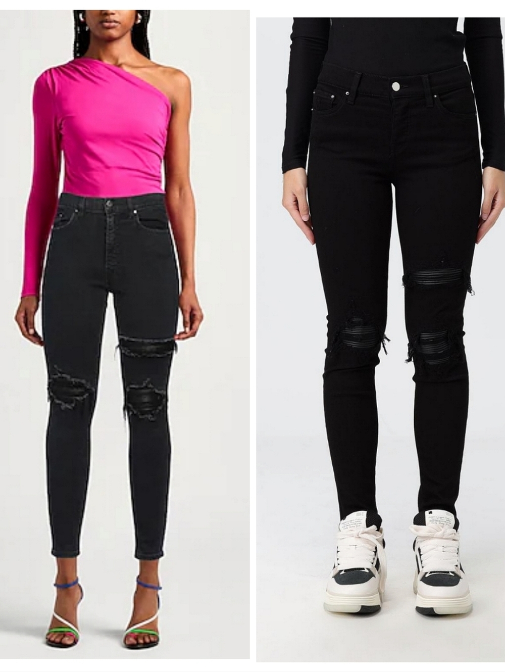 Amiri MX1 JEAN IN ITALIAN STRETCH DENIM Sz 25 Quiet Luxury Baddie Streetwear